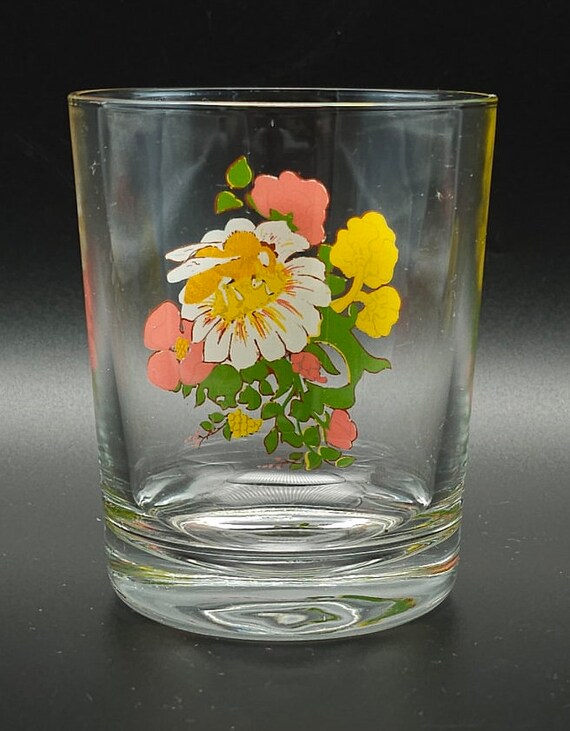 ヴィンテージ ランス フランス ウイスキーグラス - 蜂 - 花