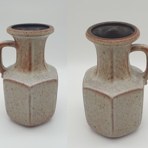 Vintage Scheurich ceramics - handmade vase - West-Germany - brown - vase - jug