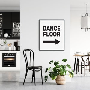 Dance floor, Art Print, Wall Art, Dance Typography, Dance Art, Music Print, Music Lovers, Living Room Art, Dancer, Kitchen Art, Poster