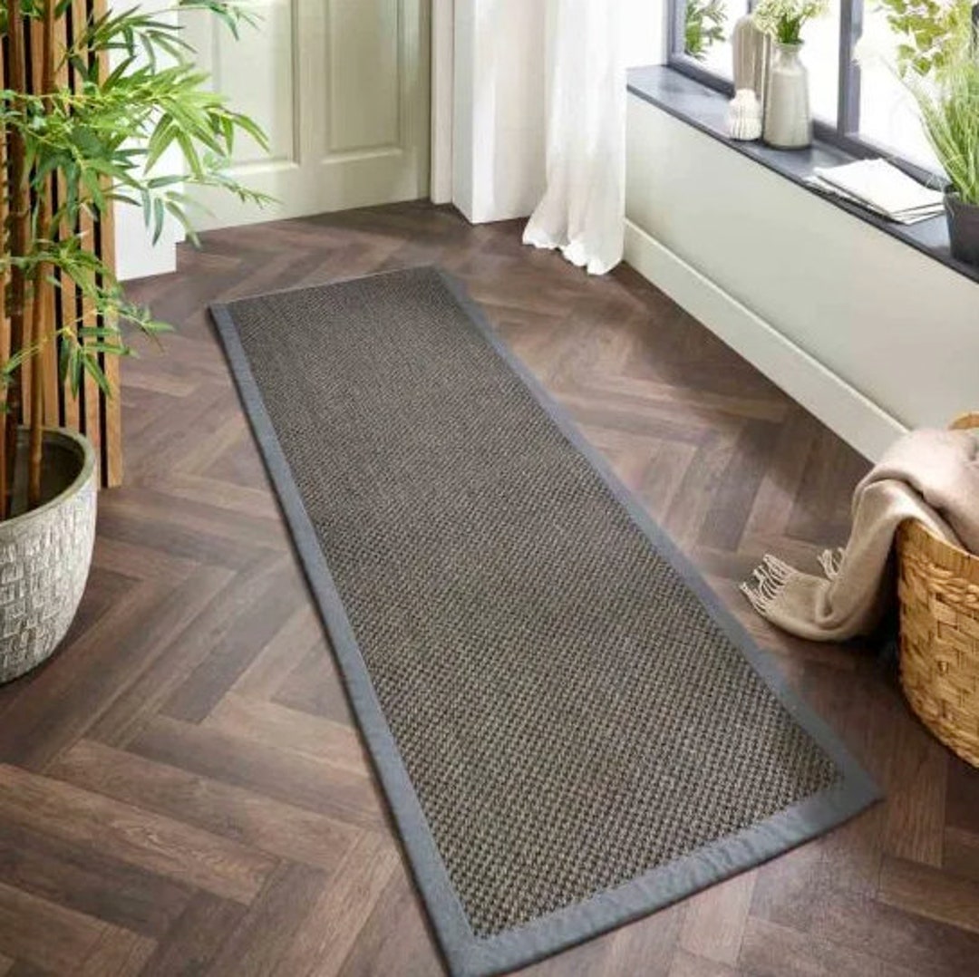 Sisal Dark Grey Hall Runner Etsy UK