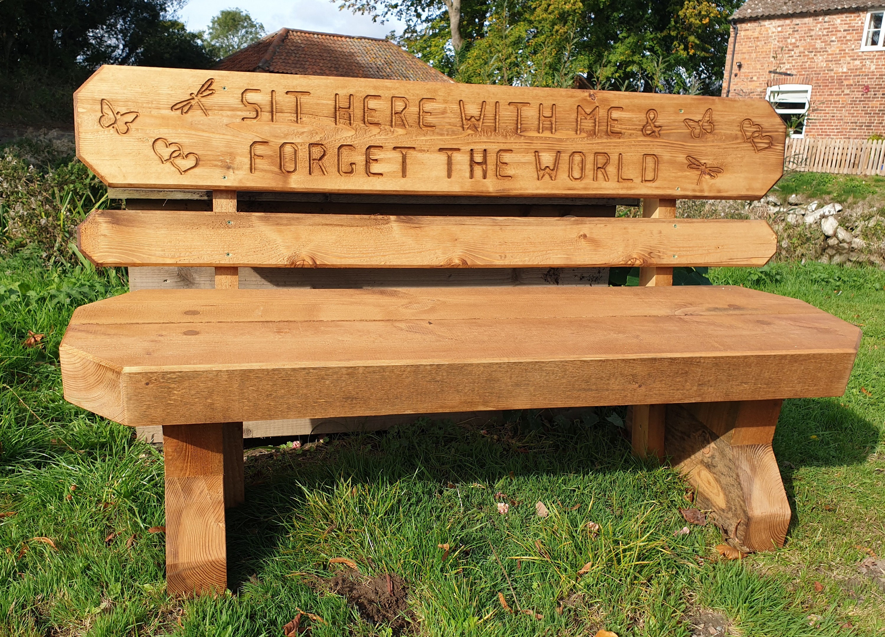 Memorial Garden Bench Etsy