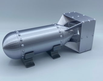 3D Printed Military Style Ordnance Bomb Display with Stand. Choose Colors!