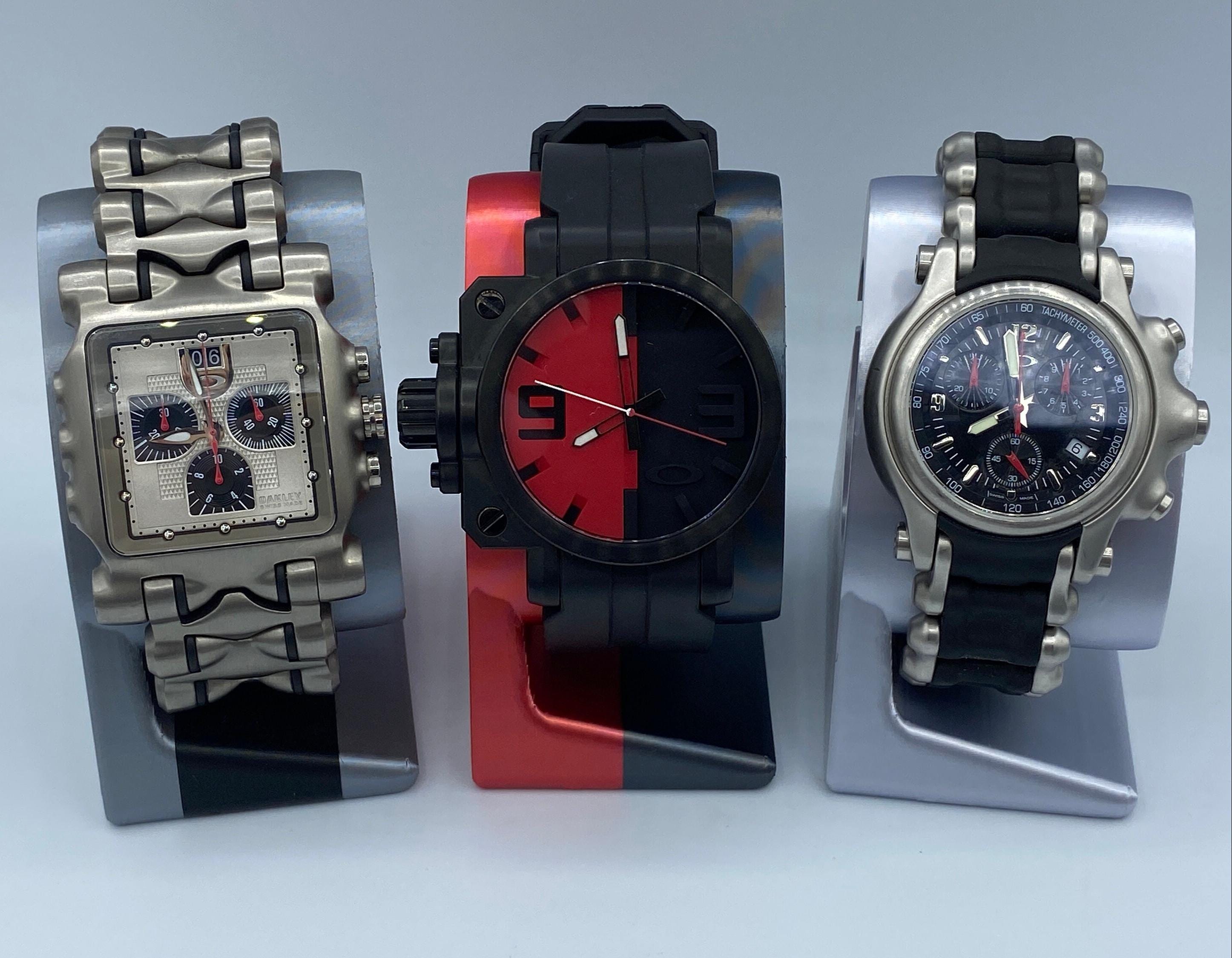3D Printed Oakley Style Ellipse Watch Display Stand. Choose Size