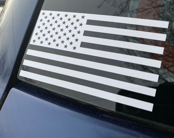 SUBDUED AMERICAN FLAG Vinyl Decal Indoor & Outdoor Sticker. Choose Size and Color!