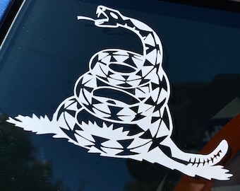 GADSDEN FLAG SNAKE Vinyl Decal Indoor & Outdoor Sticker. Choose Size and Color!