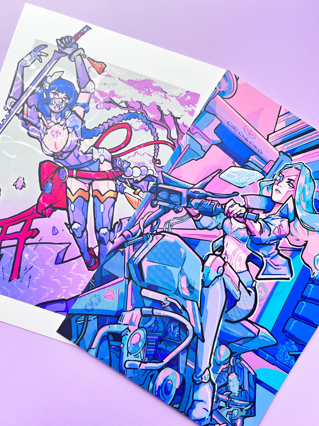 Cyberpunk & Raiden Shogun Cyberpunk double Sided A5 Print - Etsy