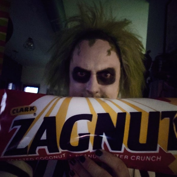 Beetlejuice Zagnut bar costume prop! FREE SHIP!