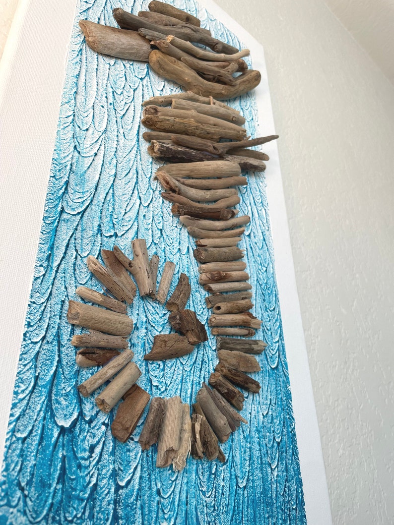 Driftwood Seahorse Wall Décor Seahorse Wall Art Sea Life Etsy