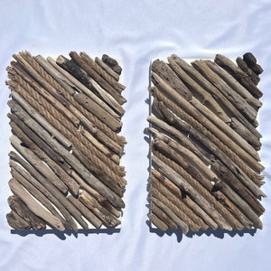 Unique Driftwood Wall Art | Driftwood Beach Décor | Coastal Décor Set of 2 | Handmade Coastal Gift | Boho Wall Décor | Driftwood Art