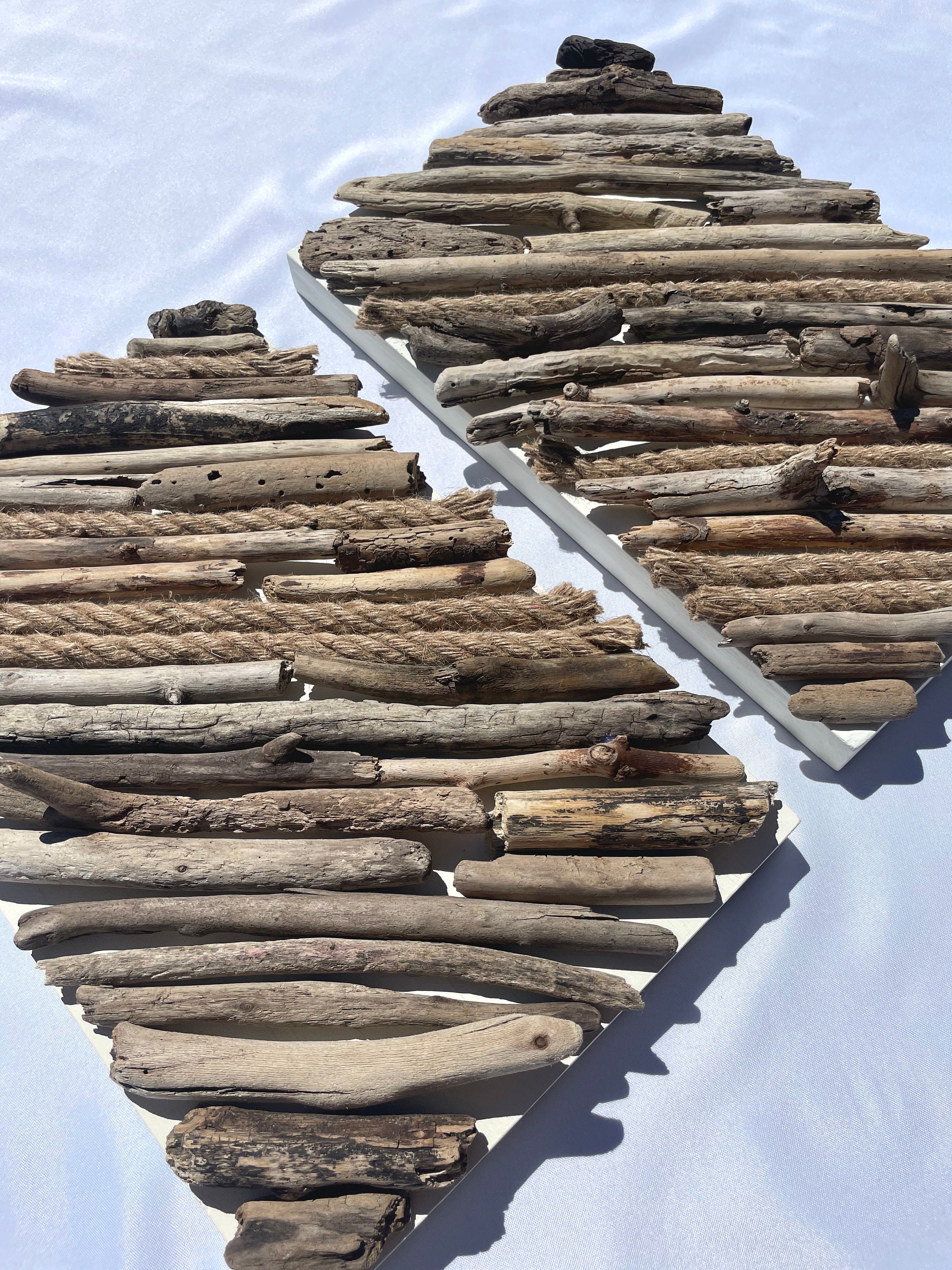 Unique Driftwood Wall Art | Driftwood Beach Décor | Coastal Décor Set ...
