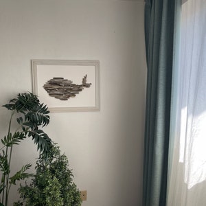 Wooden Whale Wall Art, Framed Unique Figure, Nautical Driftwood Whale, Nordic Decoration Wall Hanging, Beach Home Décor, Handmade Décor