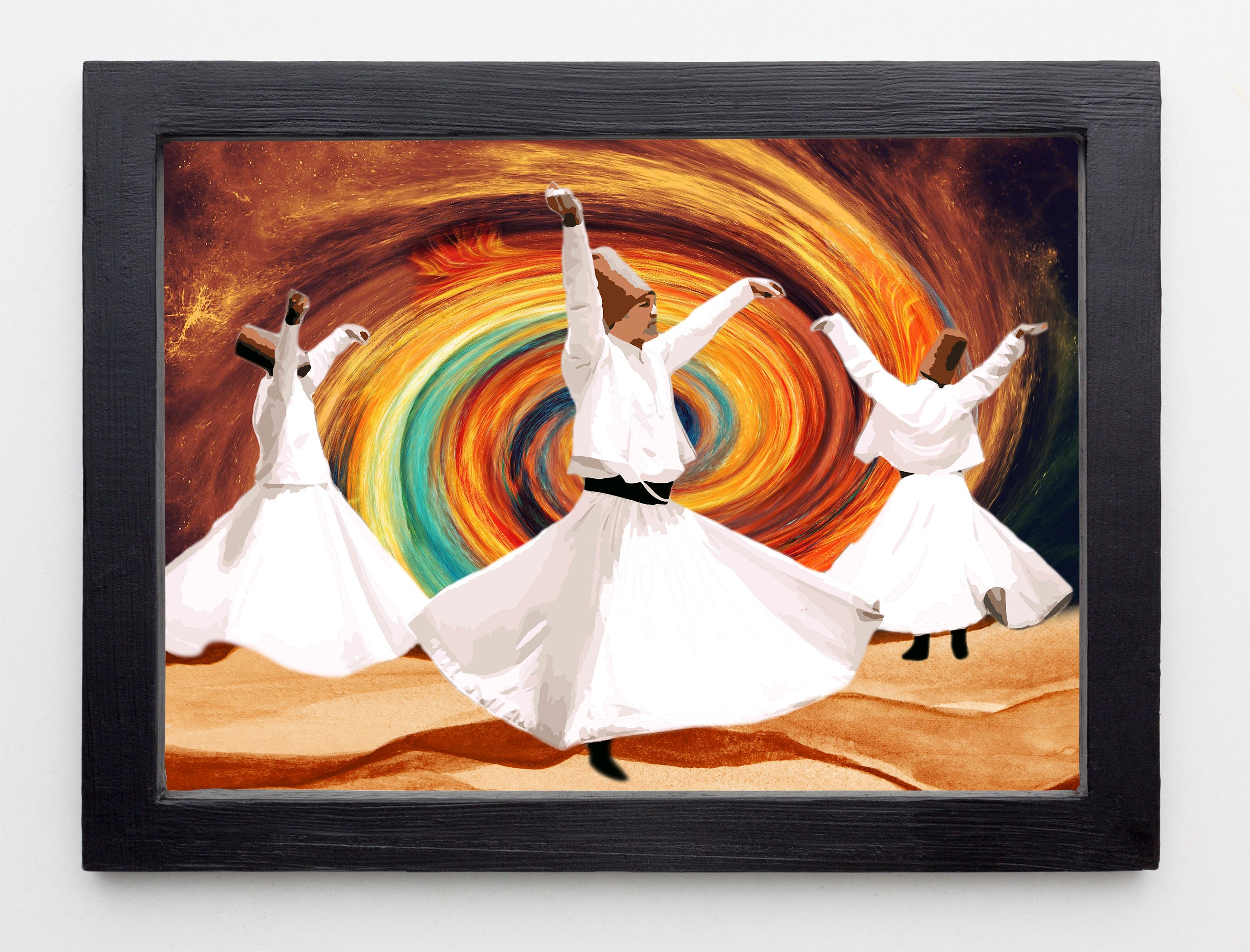 Sketch drawing of the dancing dervish cultural Vector Image