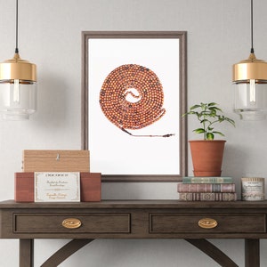 Prayer Beads Wall Art, Spiritual Decor for Prayer and Meditation, Sufi Art Print, Islamic Wall Art Muslim Home Decor, Islamic Gifts