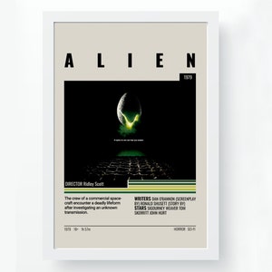 Alien Movie Poster 1979 | Ridley Scott Sigourney Weaver | Vintage Movie Poster | Alien Retro Poster | Ridley Scott Movie Old Movie Poster