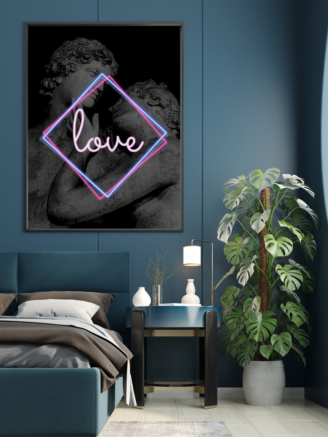 Printable Neon Love Sign Neon Sign Wedding Poster, Neon Love Sign ...