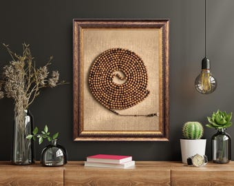 Wooden Misbaha Rosary Print, Islamic Wall Art (Digital Download)