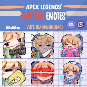 Twitch Emotes | Wattson Bundle | Discord Emotes | Chibi Emotes