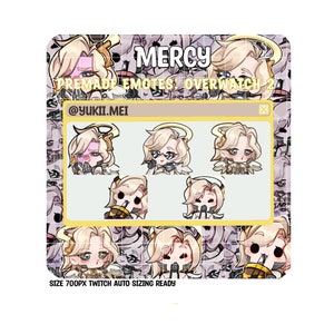 Mercy premade-emotes (Overwatch 2) voor Twitch, Discord en YouTube