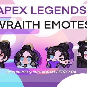 Twitch Emotes Discord Emotes Apex Legends Wraith Cute Etsy