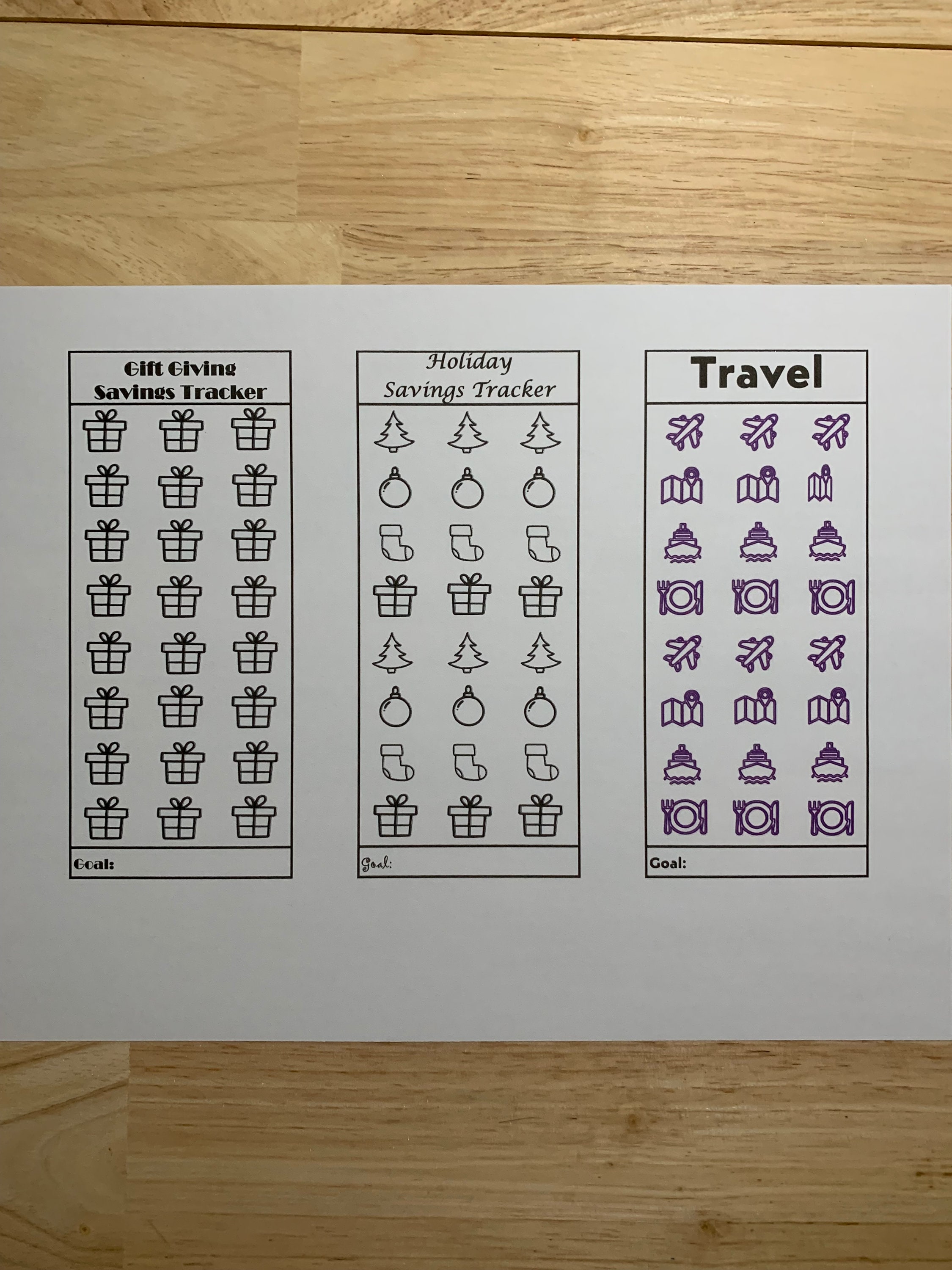 Mini Savings Tracker #2 (Gifts, Holiday, and Travel)