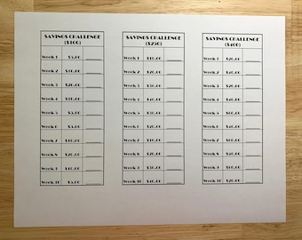 10週間のミニ貯金チャレンジ