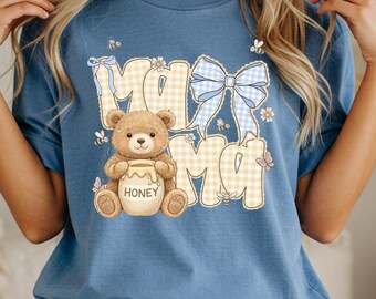 Mama Bear PNG Bundle, Teddy Bear Honey T-shirt Design, Cute Mom Life Graphic, Baby Shower Gift Design, Mama Sublimation, Digital Download