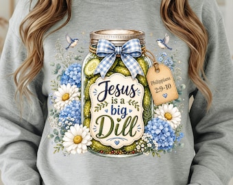 Gesù è un grande aneto PNG, design per maglietta con barattolo di sottaceti cristiano, sublimazione di versetti biblici, grafica cristiana in stile rustico, download digitale