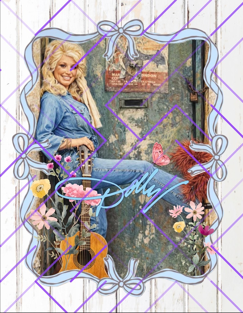 Dolly In Script Country Western Singer PNG, Vintage Dolly Parton T-shirt Design, Boho ...
