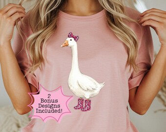 Cute Goose with Pink Leopard Boots PNG, Silly Goose T-shirt Design, Farm Life Graphic, Cottagecore Sublimation, Digital Download