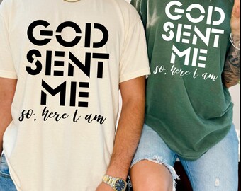 God Sent Me PNG, Minimalist Christian T-shirt Design, Isaiah 6:8 Faith Graphic, Bible Verse SVG (Digital Download)