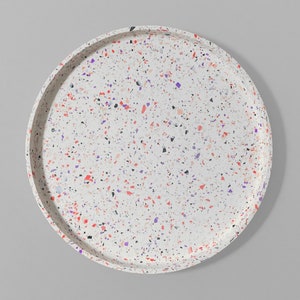 Round Terrazzo Decorative Tray | Jewelry Tray | Concrete Tray | Home Decoration | Gift Idea | Minimalistic | Decoration