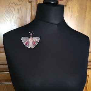 Brosche Schmetterling aus Kupfer, Gingo Biloba Blatt Brosche, Botanischer Schmuck, Elektroforming, Geschenk für sie, rustikaler Stil Bild 2