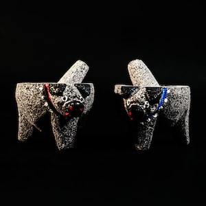 Molcajete de Cochino 3&quot; van vulkanisch gesteente