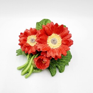 Lenox Garden Gerbera Daisy Hand Painted Porcelain Sculpture Figurine