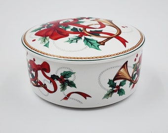 Mikasa Maxima FX074 Jubilation Bone China Round Dish with Lid OOB Decor Piece