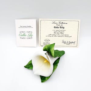 Lenox Garden 1990 Calla Lily Porcelain Sculpture Figure Misspelled COA Included