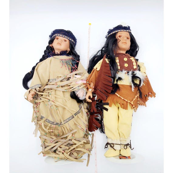 JA Designs Native American Hand Painted Porcelain Doll From Josephina Collection Etsy