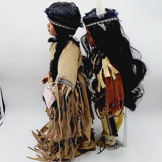 JA Designs Native American Hand Painted Porcelain Doll From
