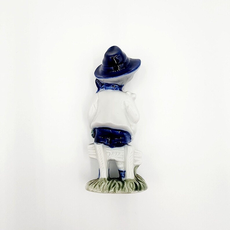Delf Blue Rabbit Delft Blue Boy With A White Rabbit Porcelain Figure Figurine - Etsy