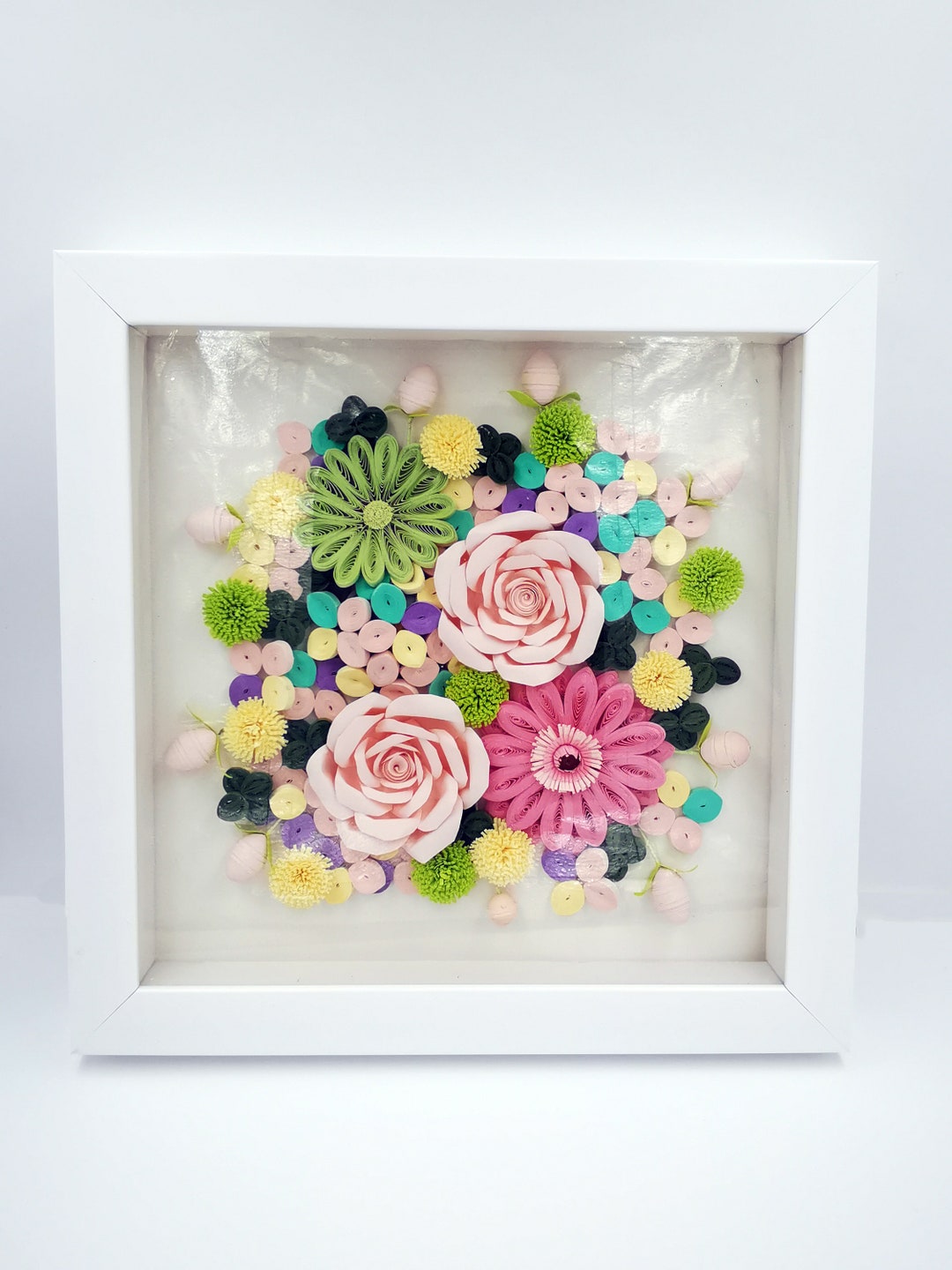 Quilling Photo Frame Quiiling Flower Etsy