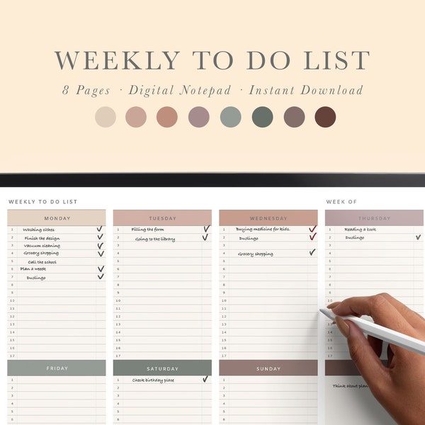50 Digital Note Taking Templates for iPad and Tablet Perfect for ...