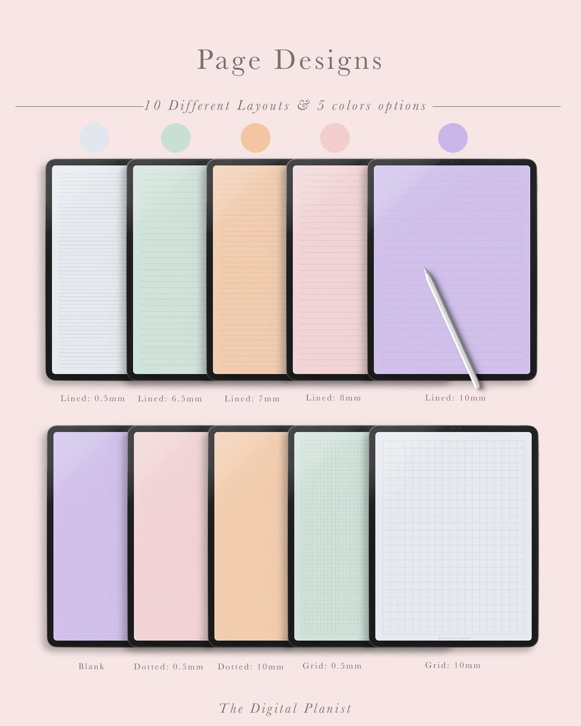 50 Digital Note Taking Templates For IPad And Tablet Perfect Etsy