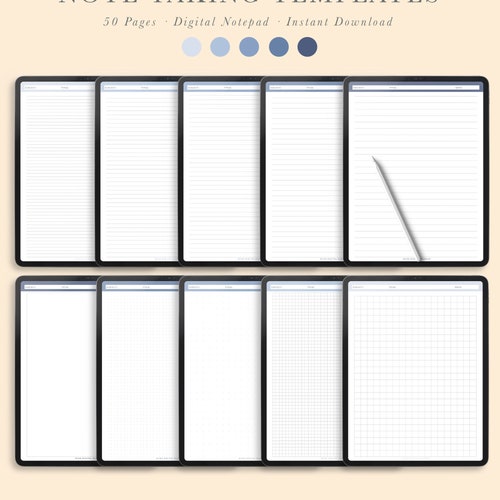 Digital Cornell Notes Templates for Ipad and Tablet Note - Etsy