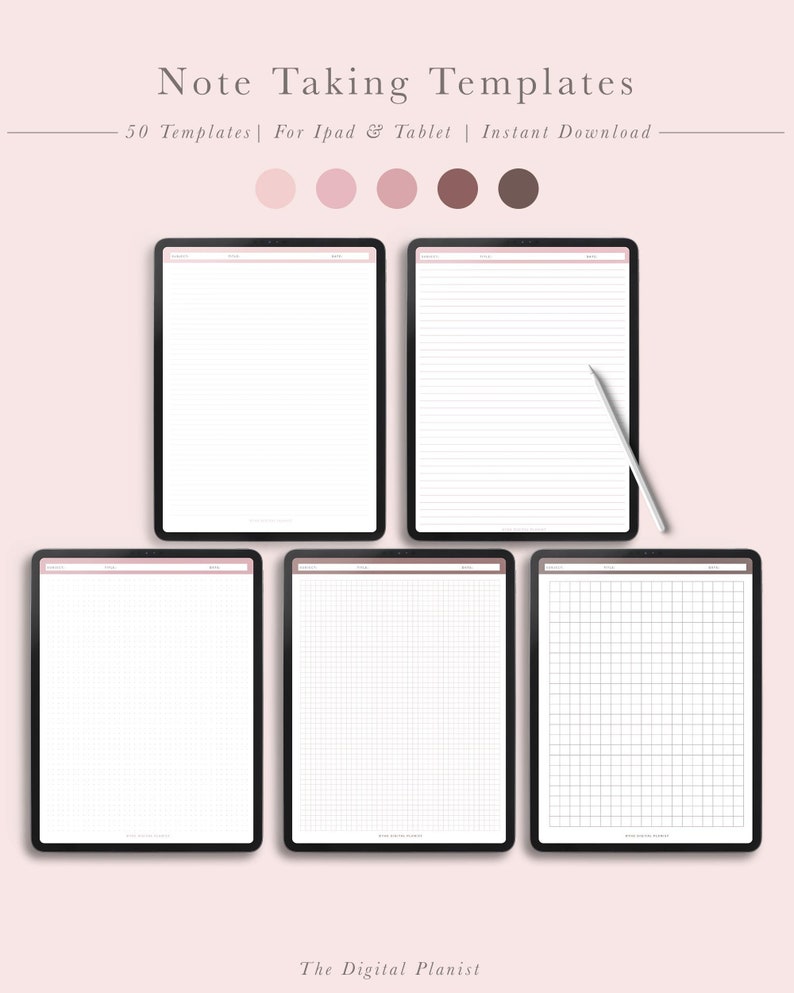 50 Student Note Taking Templates Perfect for iPad and Etsy