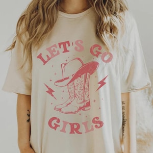 Lets Go Girls Shirt Disco Cowgirl Nashville Girls Trip Nashville Bride Space Lightning Bachelorette Party Western Shirt Boho Nash Bash Tee