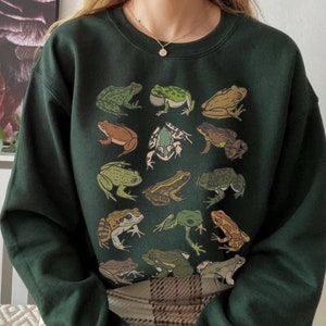 Frog Sweatshirt Frog and Toad Black Rain Frog Sweater Goblincore Shirt Frog Lover Gift Cottagecore Shirt Frog Gift Man I Love Frogs Crewneck