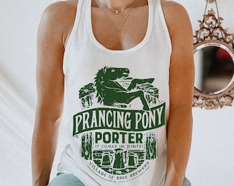 Prancing Pony Bookish Tank Top Bookish Merch Readers Tank Racer Back Second Breakfast Womens Beer Tank Librarian Gifts Literary Shirt