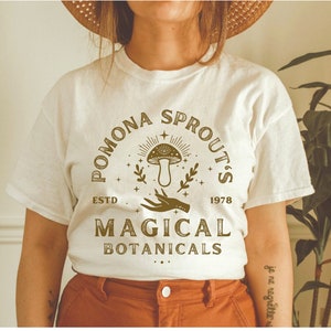 Magical Botanicals Shirt Herbology Shirt Prof Sprout Mushroom Shirt Universal Pottery Shirts Wizard School Bookish Shirt Book Lover Gift