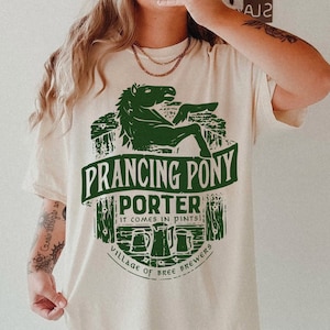 Chemise livresque poney cabré - unisexe - livre merch cadeau fandom deuxième petit déjeuner bière t-shirt