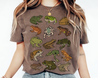 Frog Unisex Shirt Comfort Colors® Goblincore Clothing Frog and Toad Tee Aesthetic Cottagecore Clothes Dark Academia Shirt Cute Frog T Shirt
